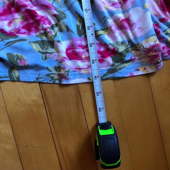 SMALLSHOW Maternity Dress Womens Size XL Blue Floral Flared Sleeve Flowy Casual - Picture 8 of 9